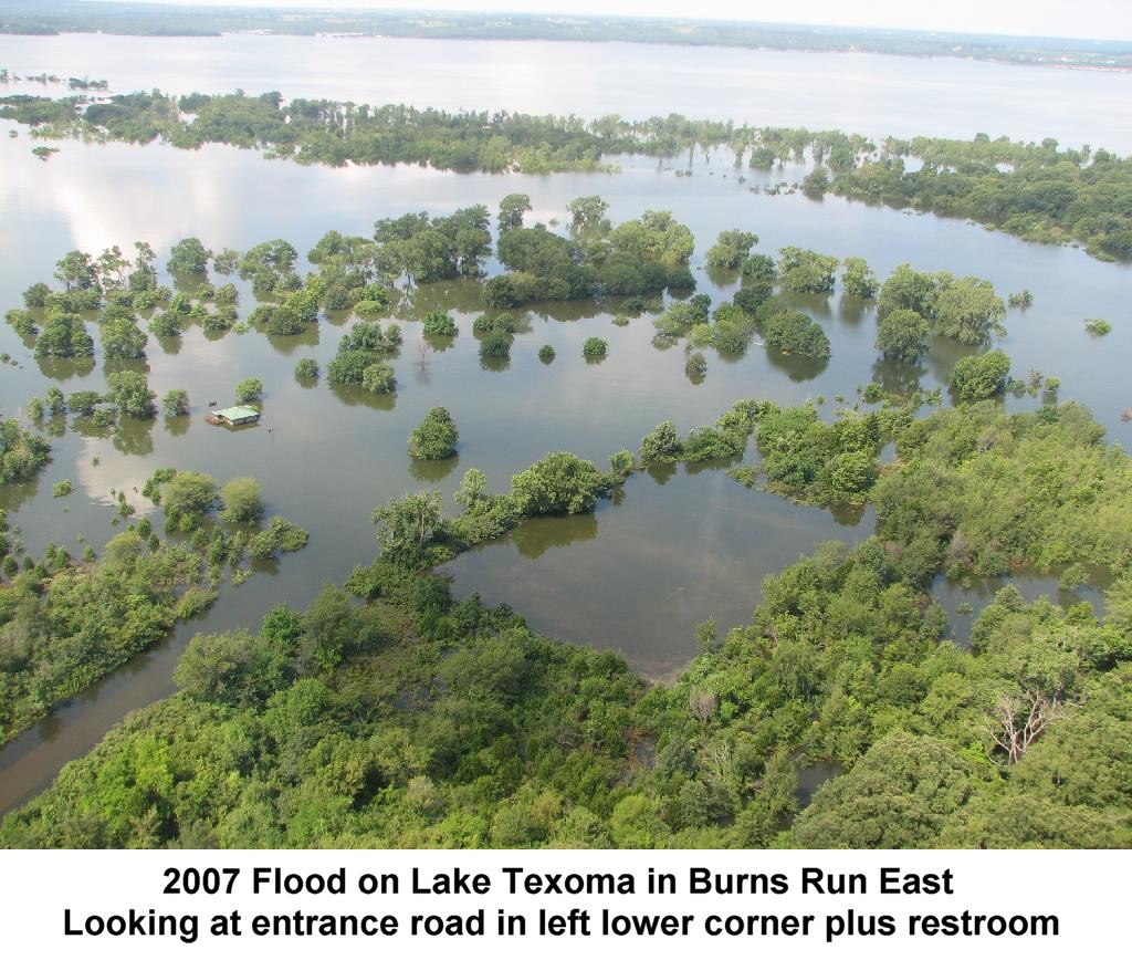 2007 Flood on Lake Texoma in Burns Run East