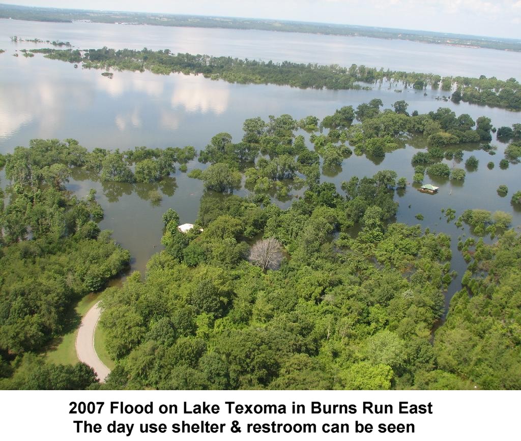 2007 Flood on Lake Texoma in Burns Run East