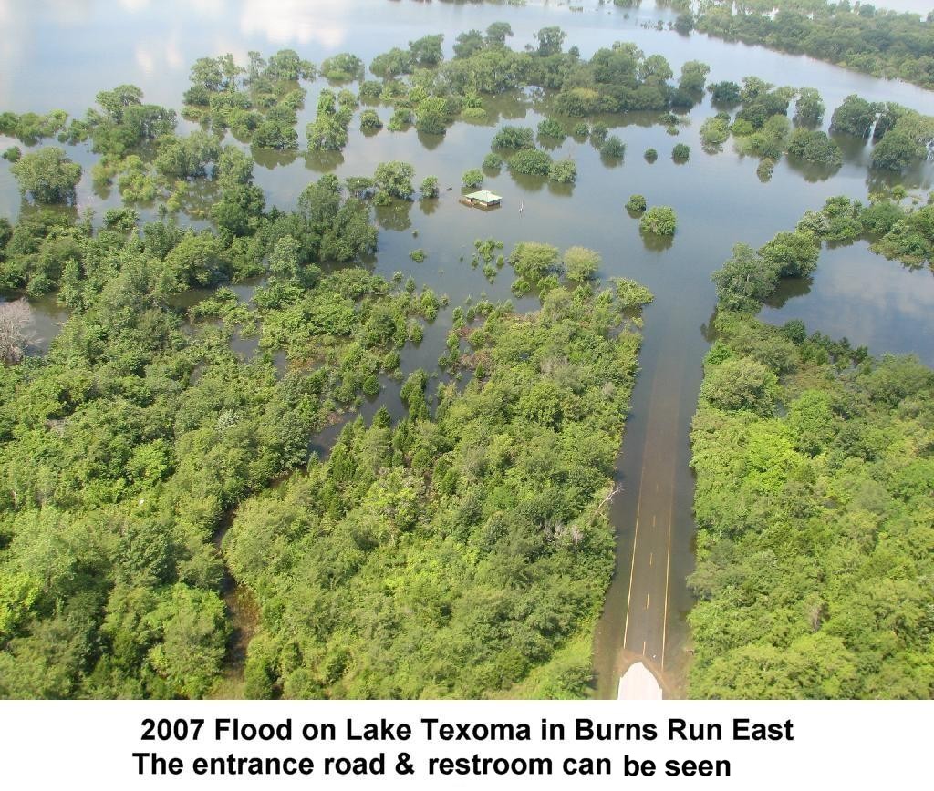 2007 Flood on Lake Texoma in Burns Run East