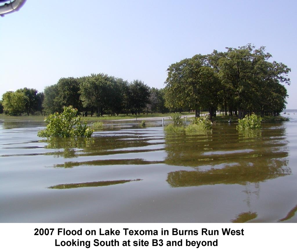 2007 Flood on Lake Texoma in Burns Run West