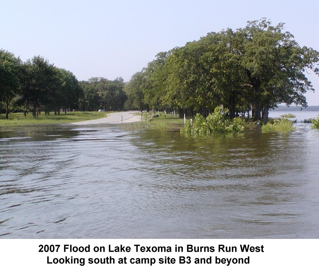 2007 Flood on Lake Texoma in Burns Run West